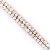 3PT- 6.00 CT. - 11.00 CT. Tennis Necklace 14K Rose Gold (4 Prong) - White Carat - USA